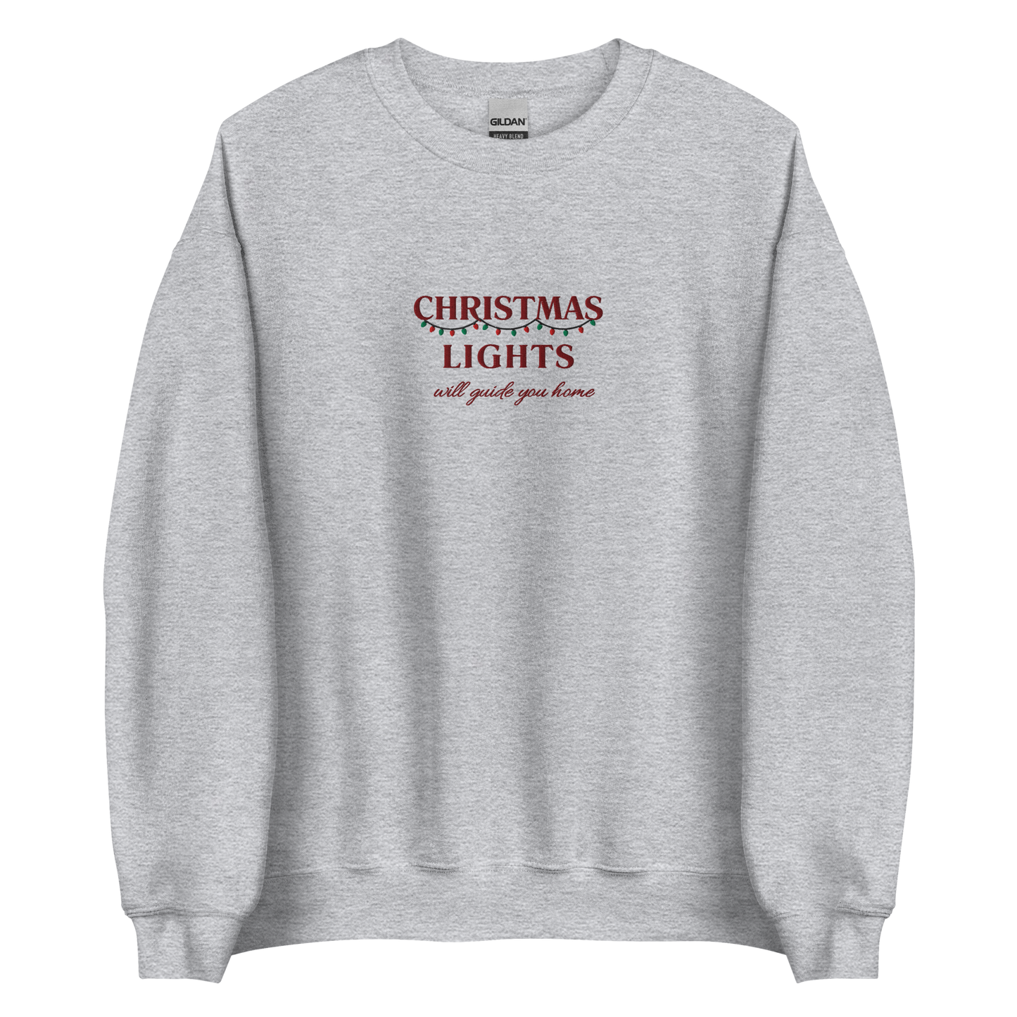 Coldplay inspired sweatshirt with ‘Christmas Lights Will Guide You Home’ design – cozy fan merch for Fix You and Coldplay lovers