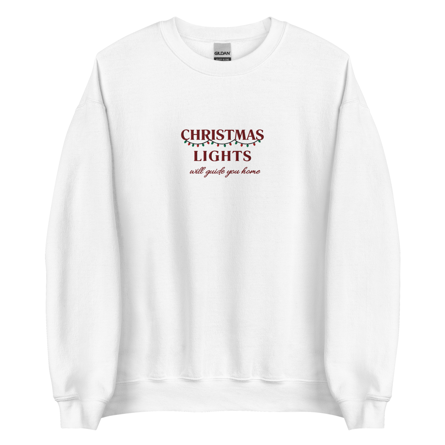 Coldplay inspired sweatshirt with ‘Christmas Lights Will Guide You Home’ design – cozy fan merch for Fix You and Coldplay lovers
