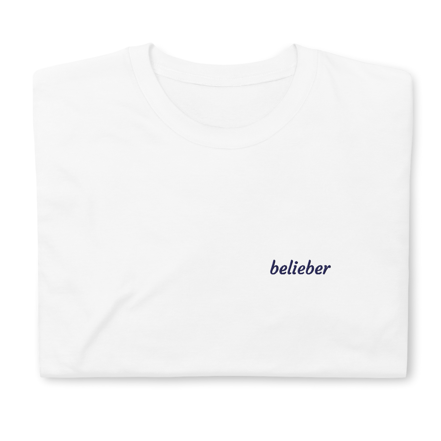 Belieber T-Shirt – Trendy Unisex Tee for Justin Bieber Fans with Bold Belieber Embroidery