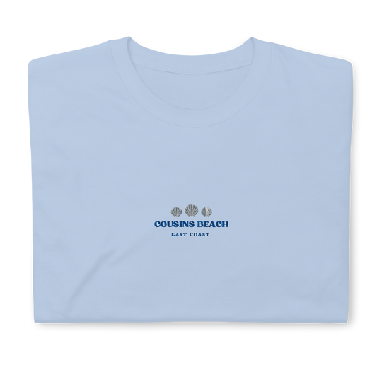 Light Blue Cousins Beach T-Shirt – Trendy Unisex Tee for The Summer I Turned Pretty Fans with Embroidery