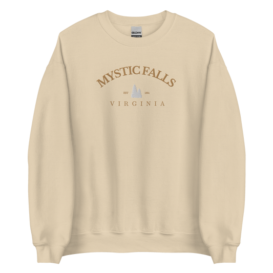 Mystic Falls Sweatshirt inspired by The Vampire Diaries, perfect for Damon, Stefan and Elena fans