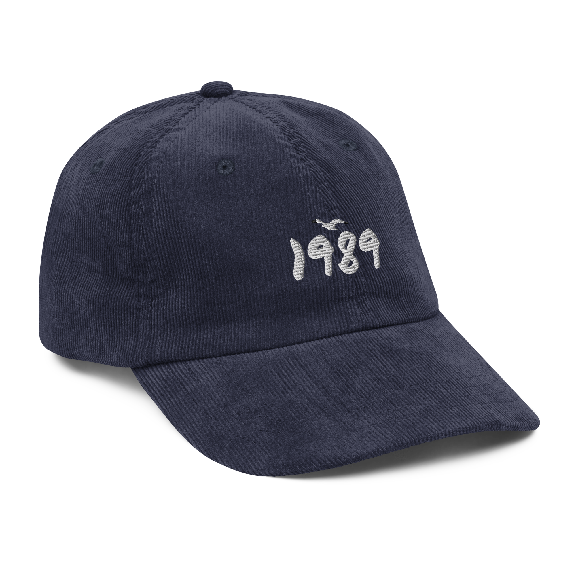 Taylor Swift 1989 album inspired navy blue hat with white 1989 embroidery, aesthetic Swiftie merchandise cap
