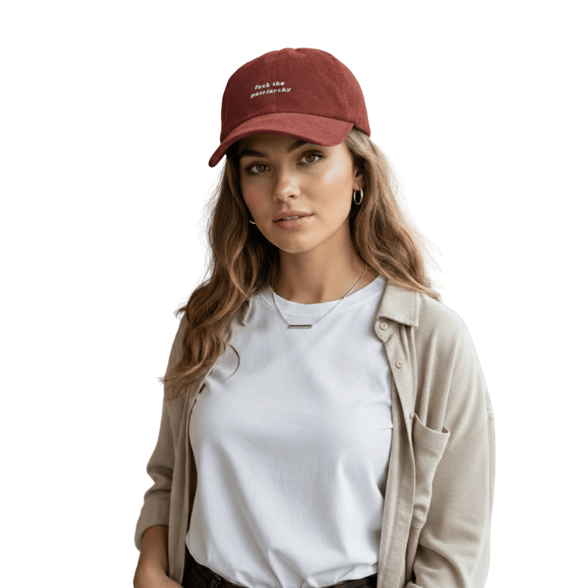 Taylor Swift ‘Fuck the Patriarchy’ burgundy baseball cap featuring bold feminist slogan, pop culture inspired merch for Swifties