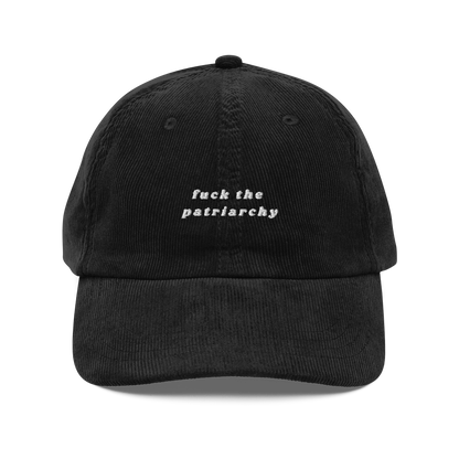 Taylor Swift ‘Fuck the Patriarchy’ black baseball cap featuring bold feminist slogan, pop culture inspired merch for Swifties
