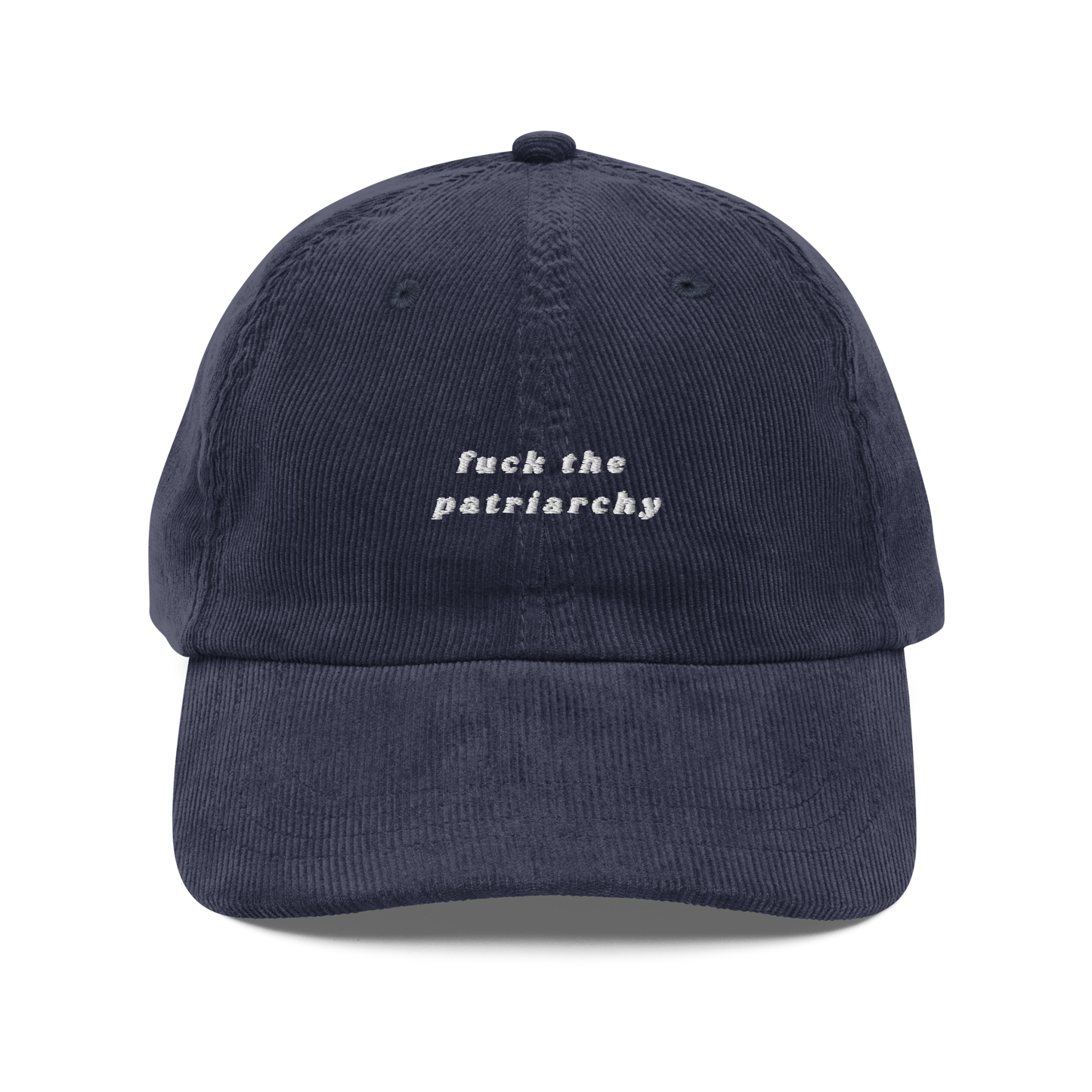Taylor Swift ‘Fuck the Patriarchy’ navy baseball cap featuring bold feminist slogan, pop culture inspired merch for Swifties