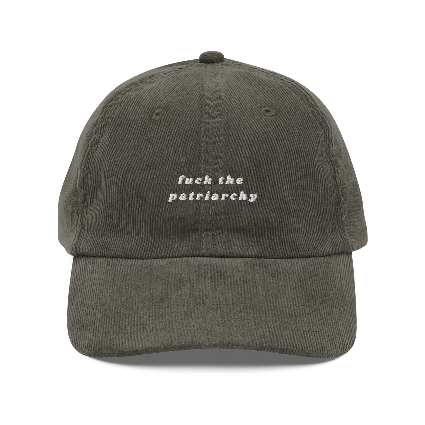 Taylor Swift ‘Fuck the Patriarchy’ olive baseball cap featuring bold feminist slogan, pop culture inspired merch for Swifties