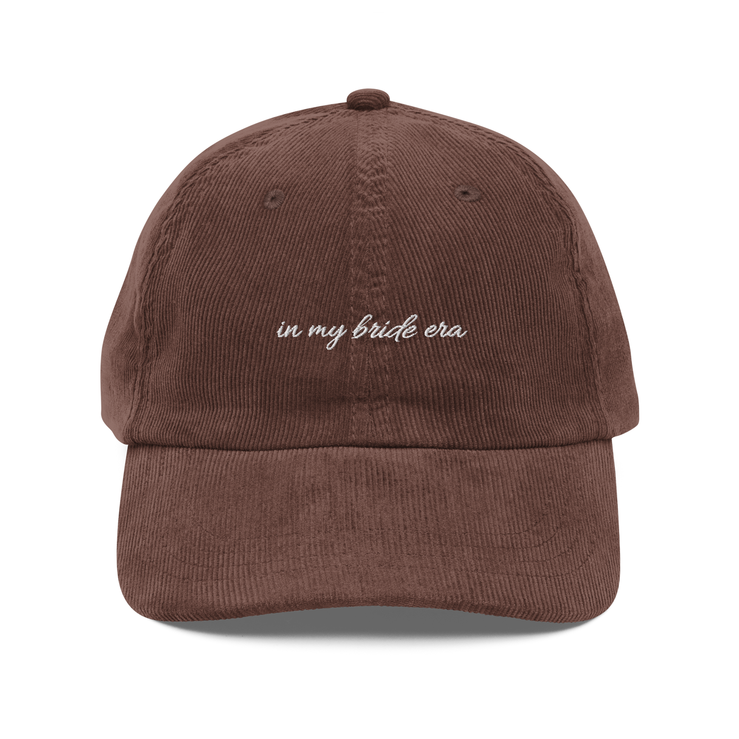 Brown embroidered ‘in my bride era’  hat, minimalist wedding-era baseball cap inspired by Taylor Swift aesthetic, perfect for brides-to-be, engagement gifts, bachelorette outfits, and romantic bridal style