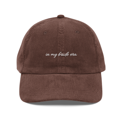Brown embroidered ‘in my bride era’  hat, minimalist wedding-era baseball cap inspired by Taylor Swift aesthetic, perfect for brides-to-be, engagement gifts, bachelorette outfits, and romantic bridal style