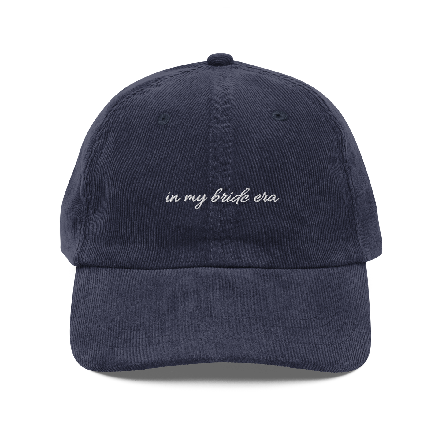 Navy embroidered ‘in my bride era’  hat, minimalist wedding-era baseball cap inspired by Taylor Swift aesthetic, perfect for brides-to-be, engagement gifts, bachelorette outfits, and romantic bridal style