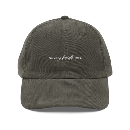 Olive embroidered ‘in my bride era’  hat, minimalist wedding-era baseball cap inspired by Taylor Swift aesthetic, perfect for brides-to-be, engagement gifts, bachelorette outfits, and romantic bridal style