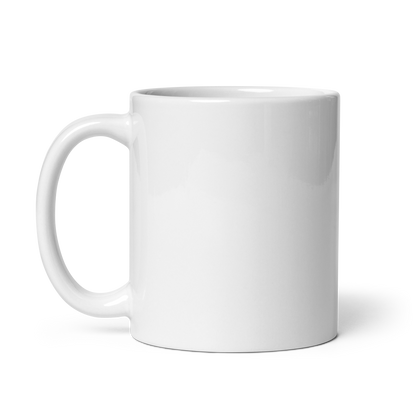 White ceramic mug with bold retro typography reading 'The Life of a Showgirl', Taylor Swift inspired fan merch, perfect gift for Swifties and music lovers.