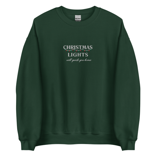 Coldplay inspired sweatshirt with ‘Christmas Lights Will Guide You Home’ design – cozy fan merch for Fix You and Coldplay lovers