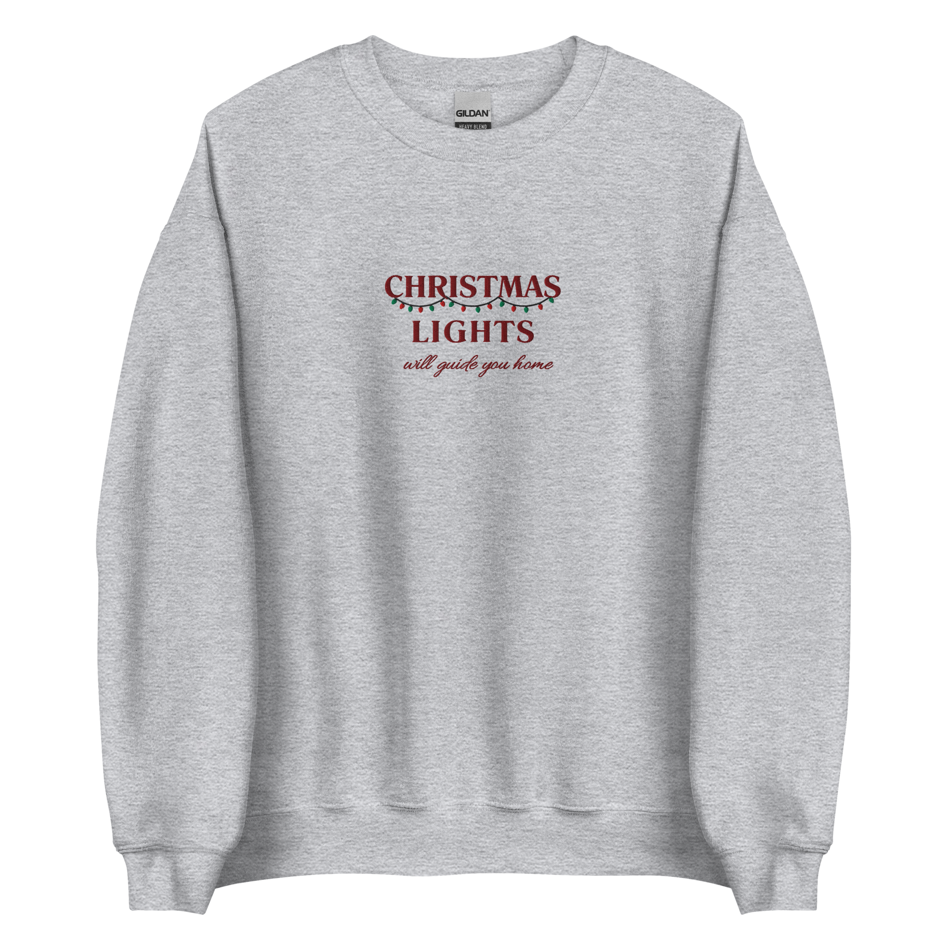 Coldplay inspired sweatshirt with ‘Christmas Lights Will Guide You Home’ design – cozy fan merch for Fix You and Coldplay lovers