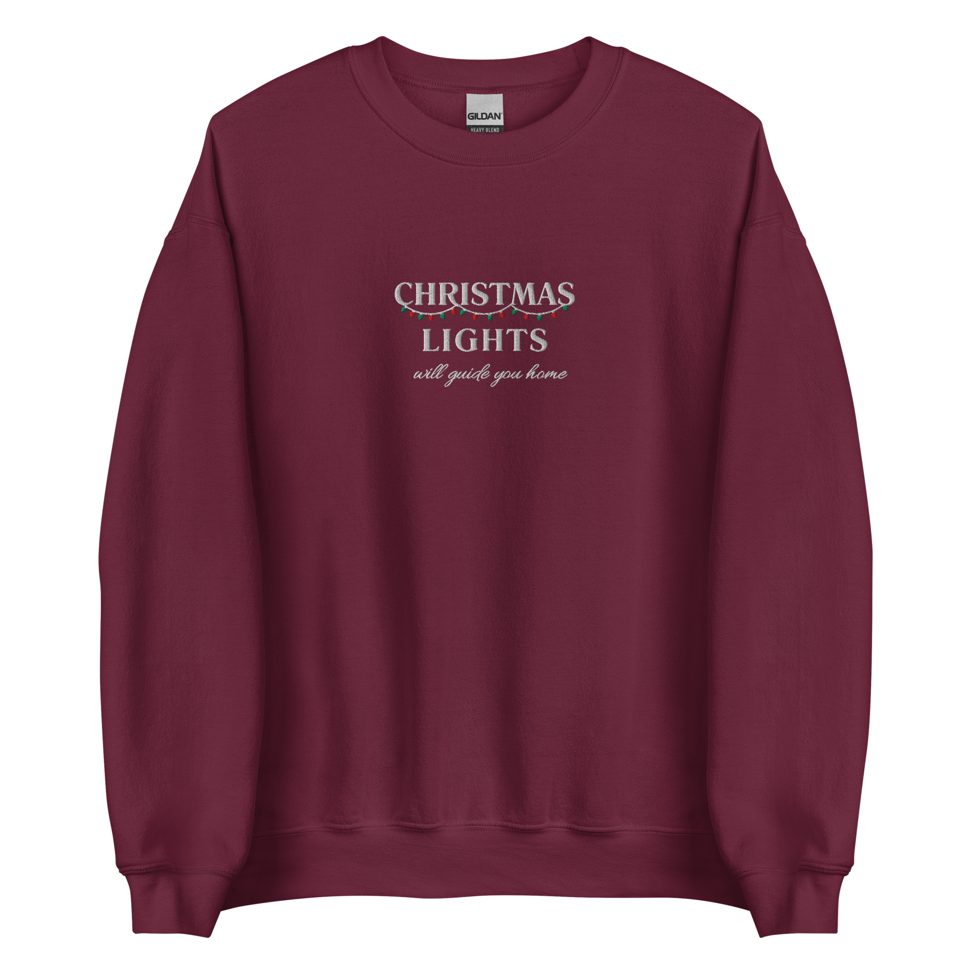Coldplay inspired sweatshirt with ‘Christmas Lights Will Guide You Home’ design – cozy fan merch for Fix You and Coldplay lovers