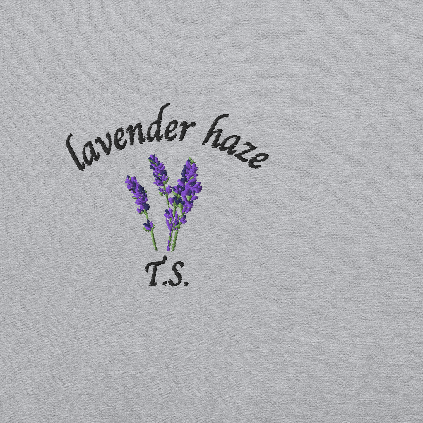 Grey Taylor Swift “Lavender Haze” sweatshirt with soft pastel design inspired by the Lavender Haze era, cozy unisex fan merch pullover perfect for Swifties and everyday wear