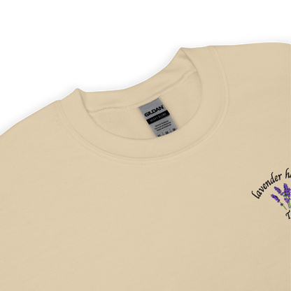 Sand Taylor Swift “Lavender Haze” sweatshirt with soft pastel design inspired by the Lavender Haze era, cozy unisex fan merch pullover perfect for Swifties and everyday wear