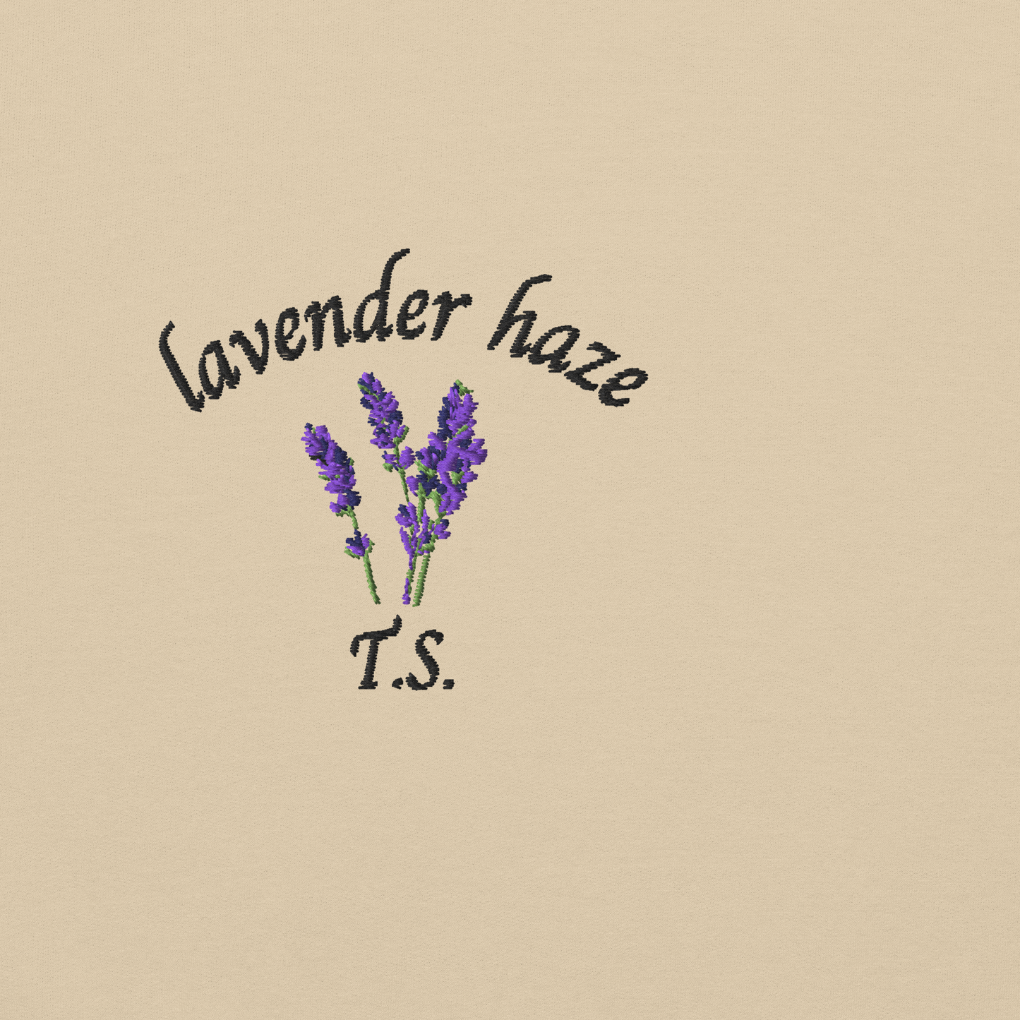 Sand Taylor Swift “Lavender Haze” sweatshirt with soft pastel design inspired by the Lavender Haze era, cozy unisex fan merch pullover perfect for Swifties and everyday wear