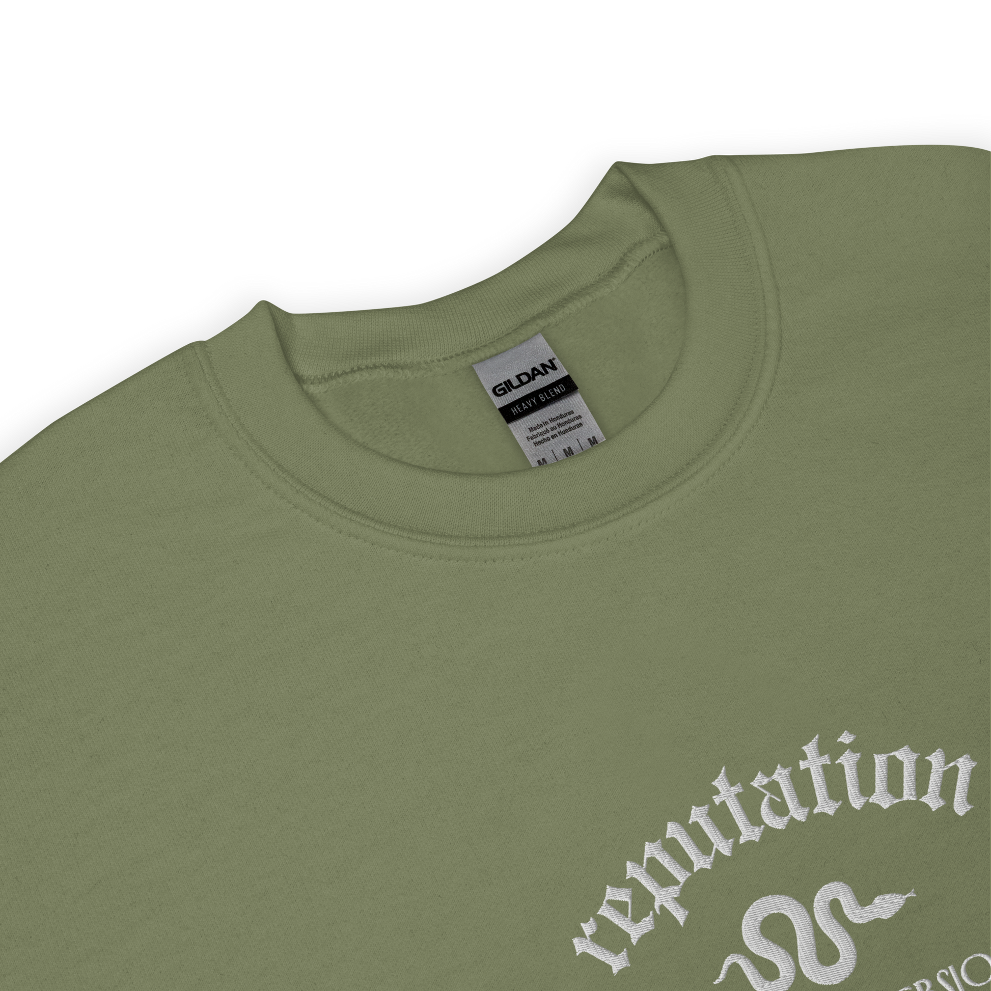 Military Green Reputation Sweatshirt inspired by Taylor Swift, perfect for Swifties