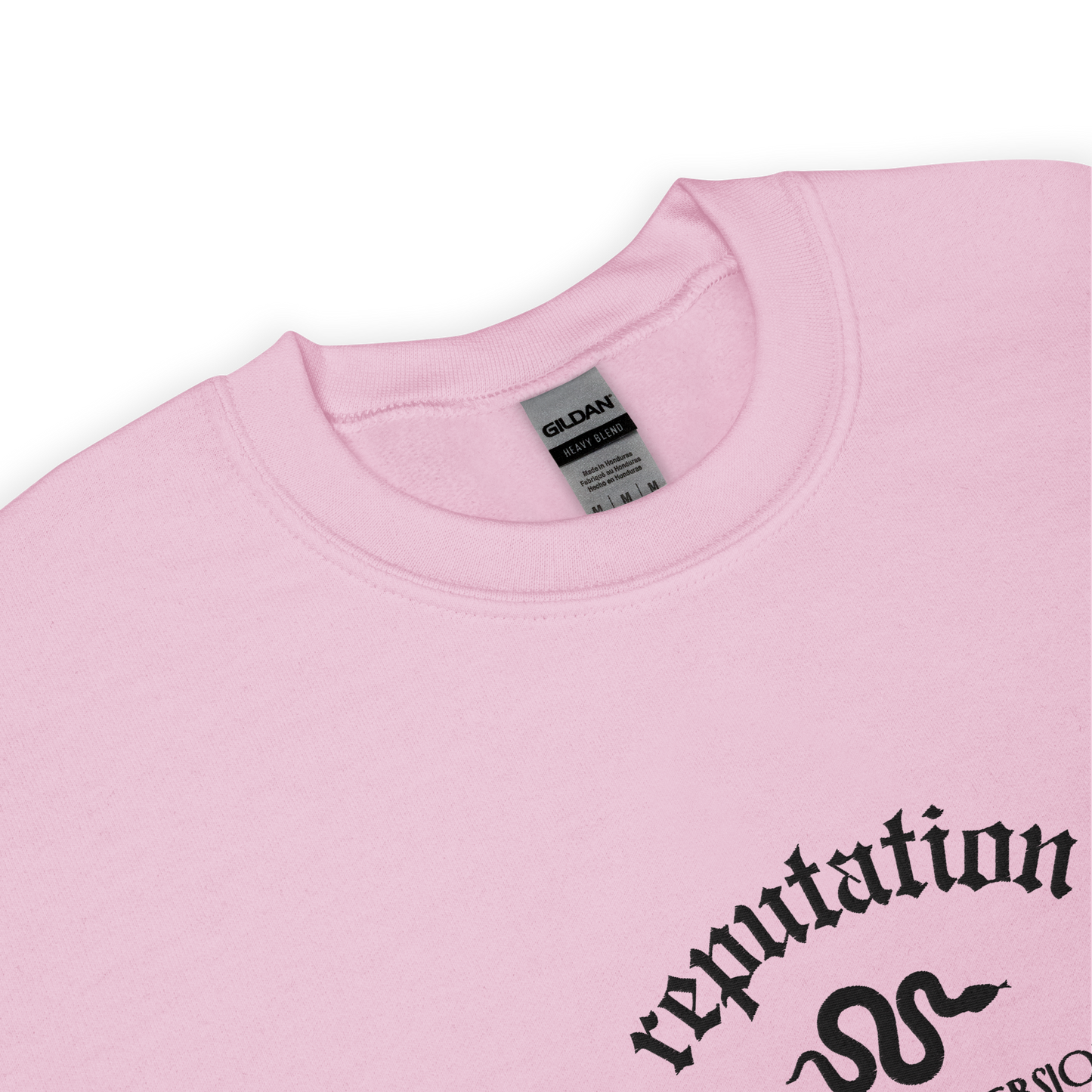 Pink Reputation Sweatshirt inspired by Taylor Swift, perfect for Swifties