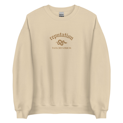 Sand Reputation Sweatshirt inspired by Taylor Swift, perfect for Swifties