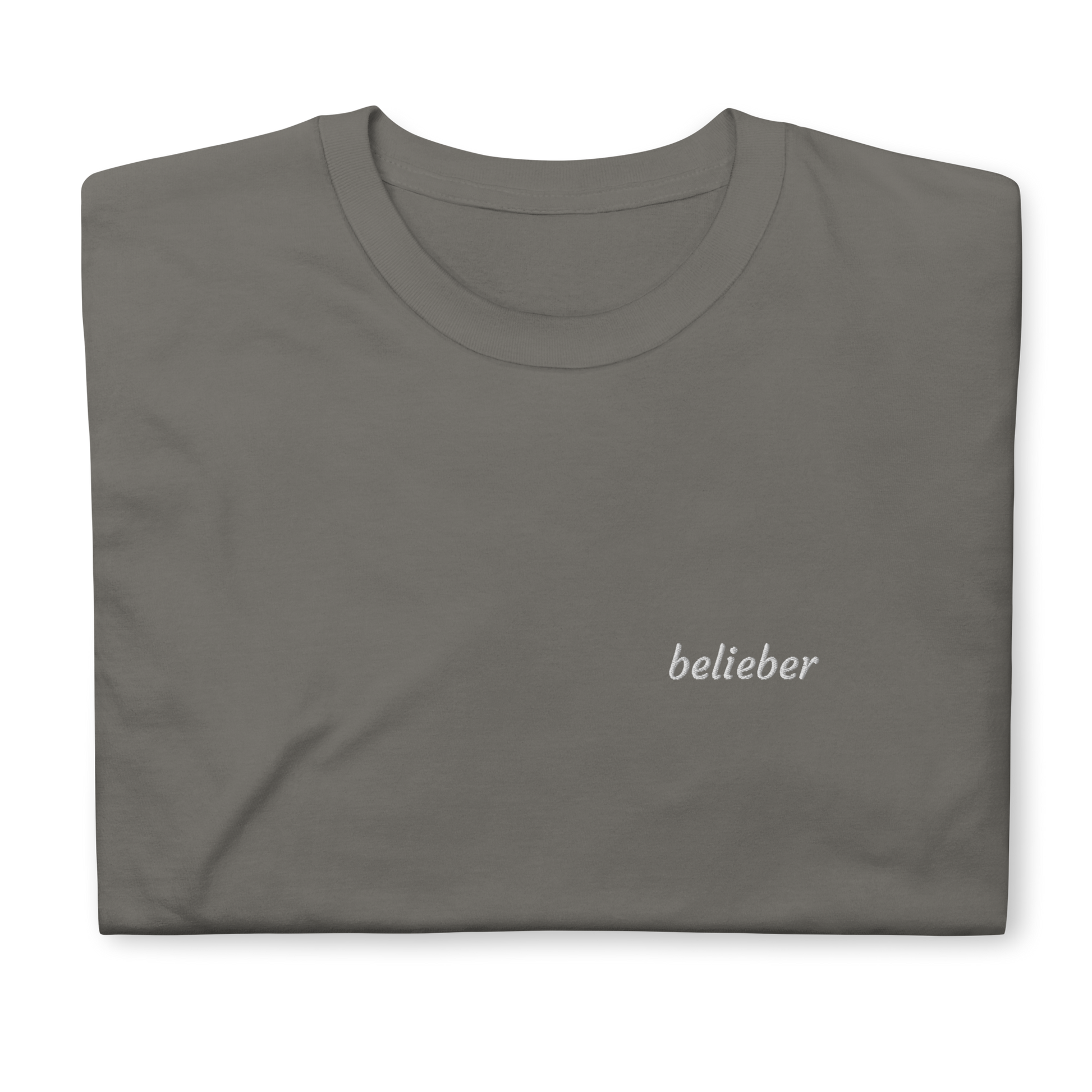 Belieber T-Shirt – Trendy Unisex Tee for Justin Bieber Fans with Bold Belieber Embroidery