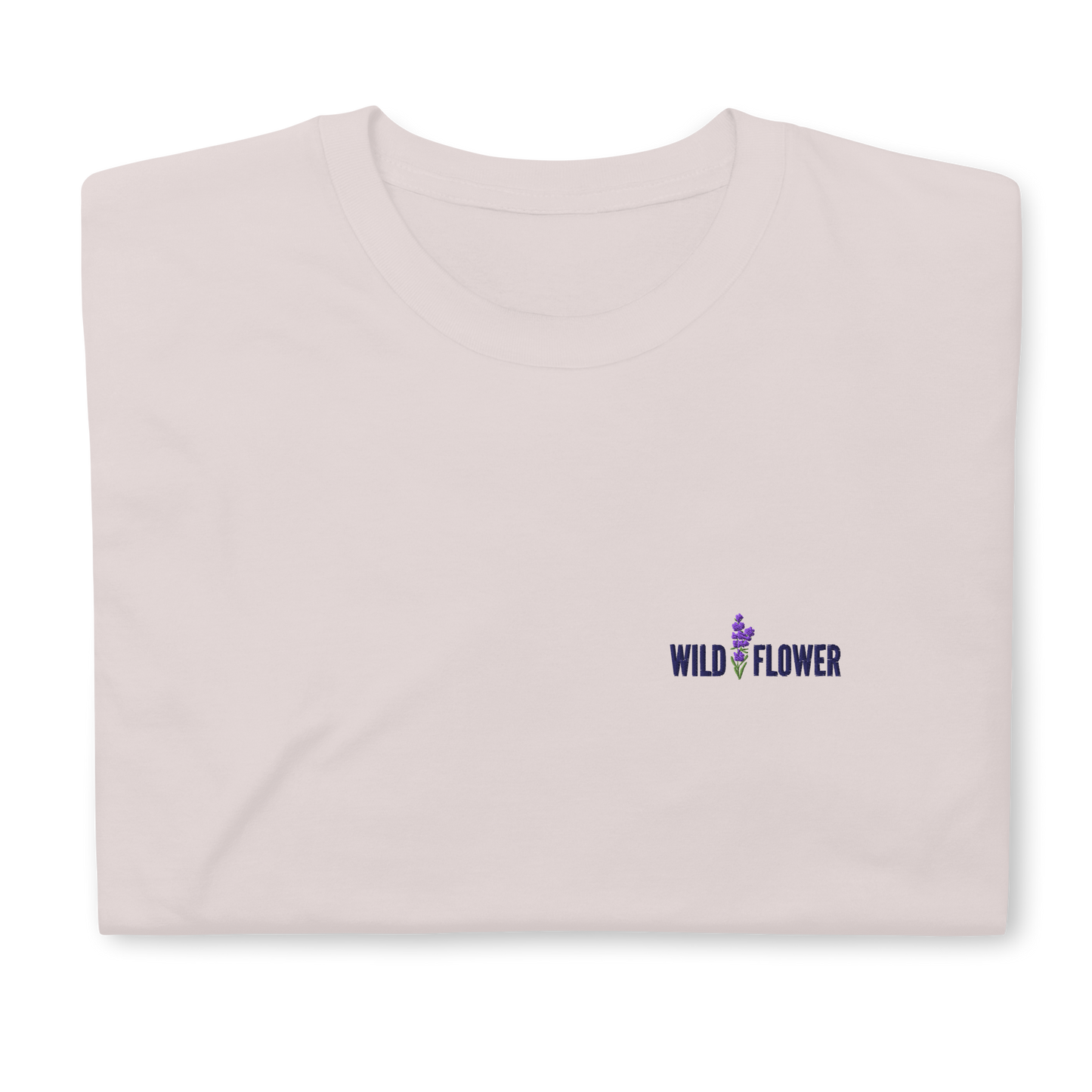 Grey Wildflower T-Shirt – Trendy Unisex Tee for Billie Eilish Fans with Wildflower Embroidery