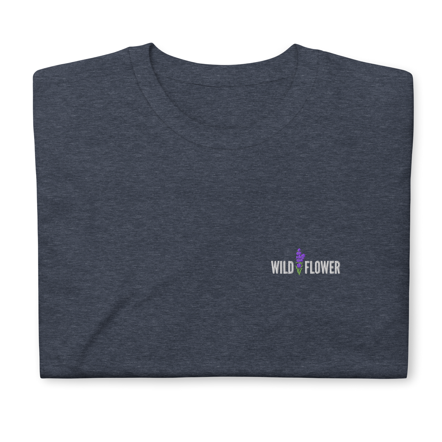 Heather Wildflower T-Shirt – Trendy Unisex Tee for Billie Eilish Fans with Wildflower Embroidery