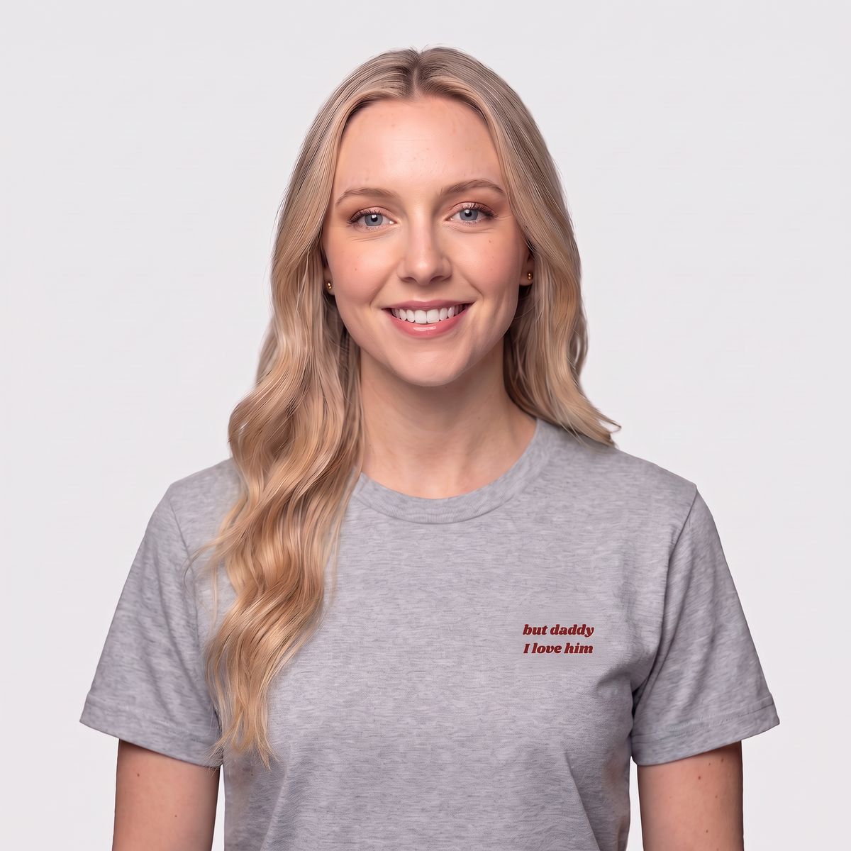 Grey 'but daddy I love him' t-shirt, Taylor Swift Fearless lyric tee, Swiftie merch for Taylor Swift fans